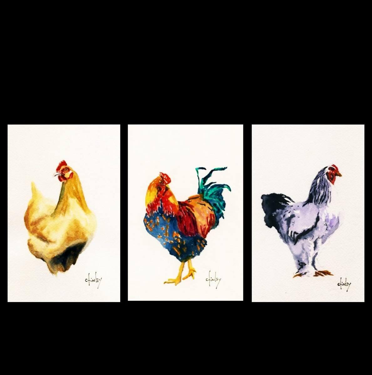 Three Birds-Watercolor Class