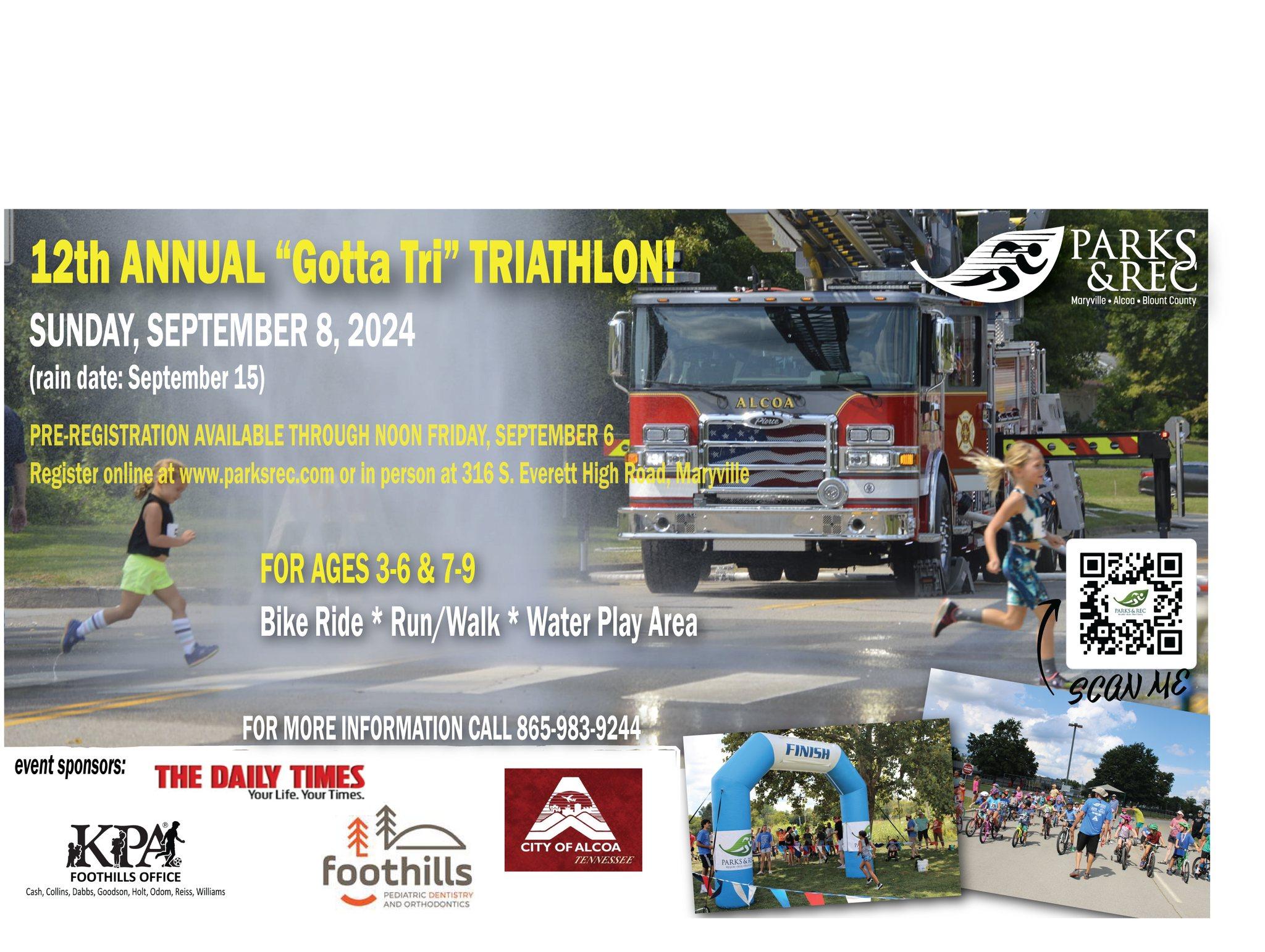 Gotta Tri Kids Mini Triathlon - (Ages 3 - 9)