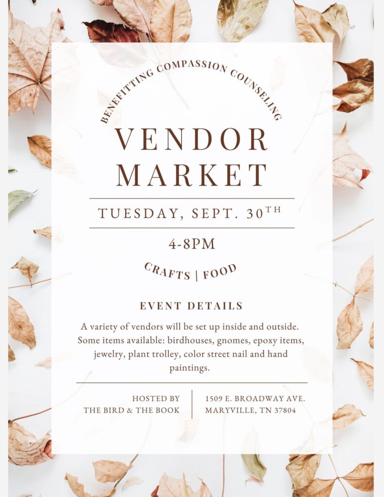 Vendor Market (Benefiting Compassion Counseling)