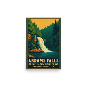 Vintage Style Abrams Falls Poster