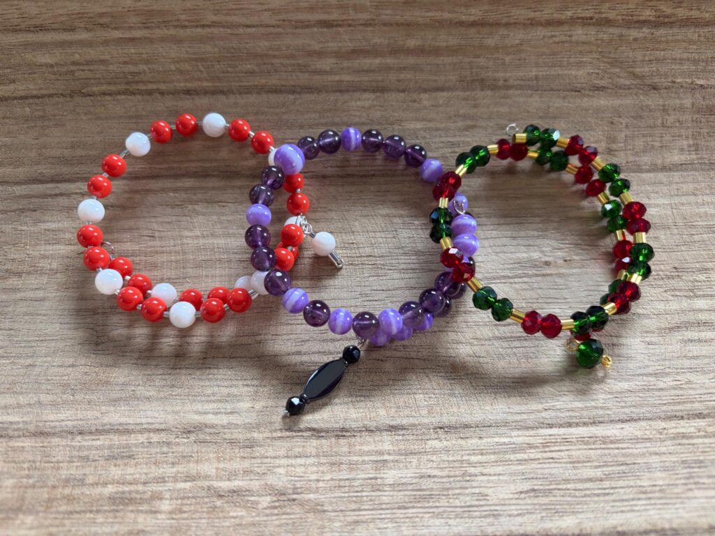 Jewelry class, make a set of TWO memory wire bracelets