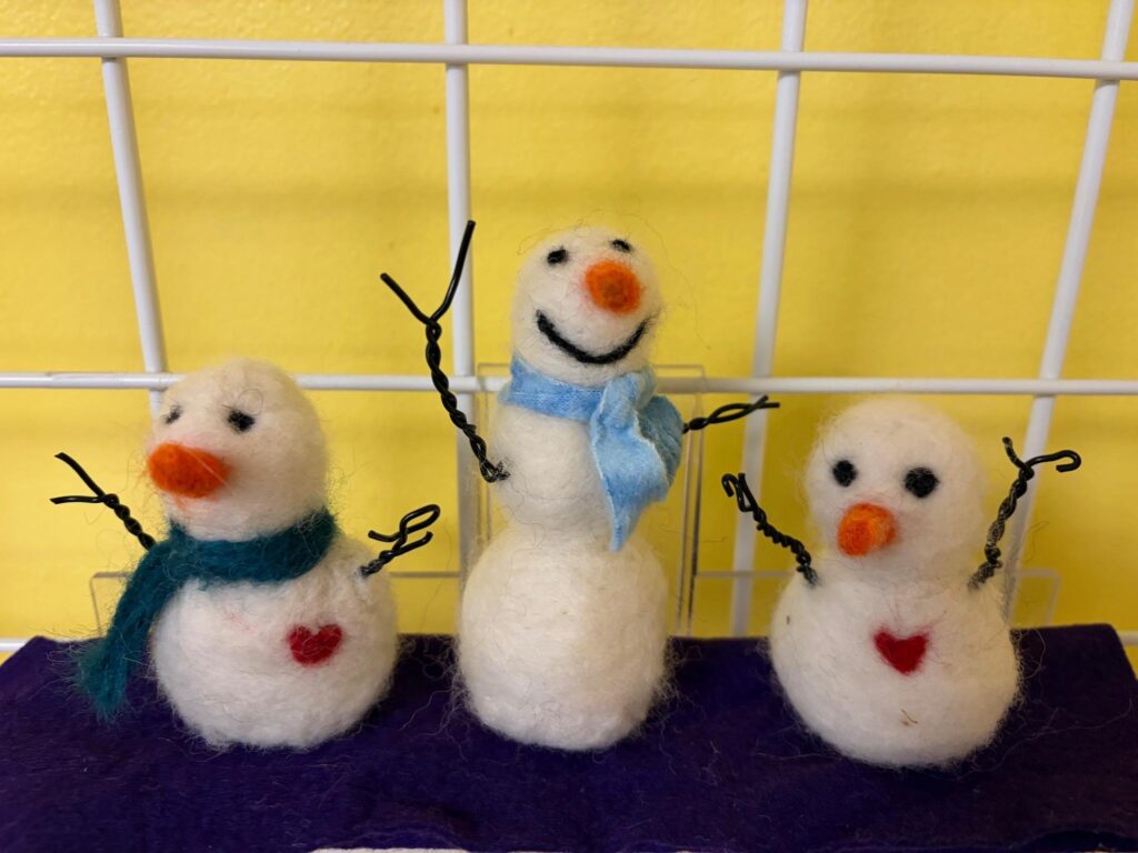 Needle felt snow person class