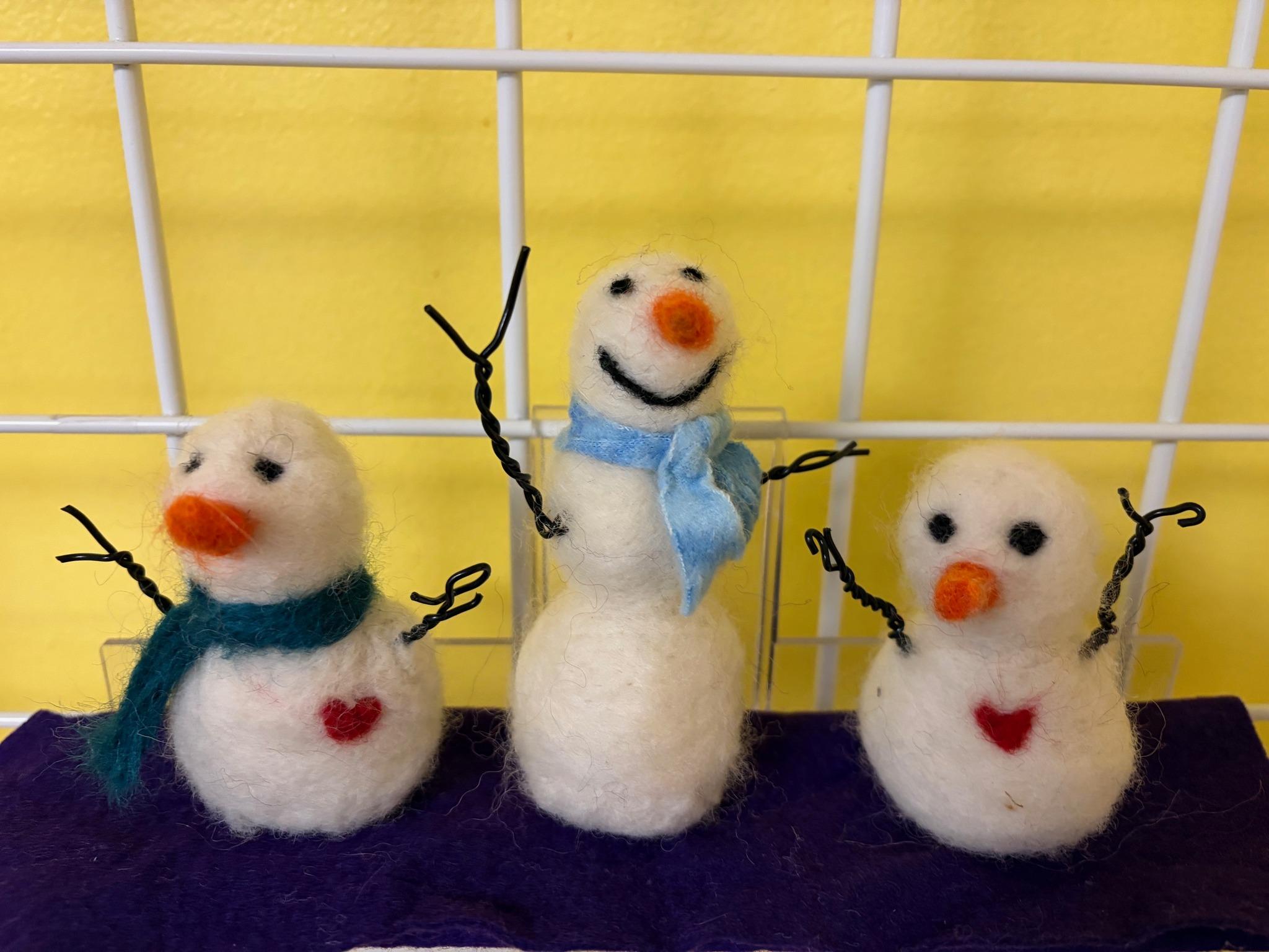Needle felt snow person class