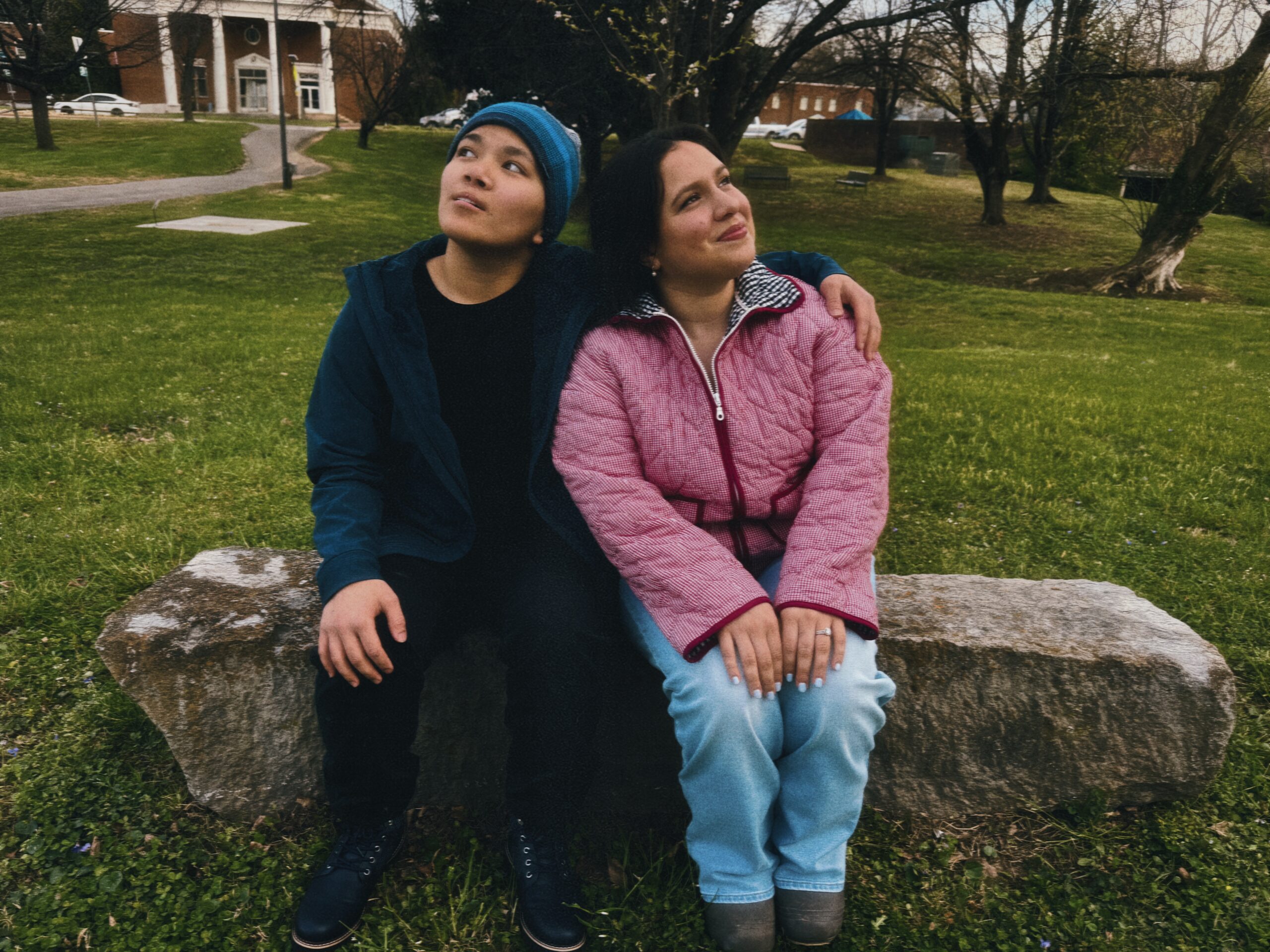 Jadyn York as Pete and Elizabeth EK as Suzette in 'Almost, Maine'