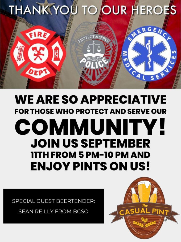 FIRST RESPONDERS APPRECIATION 🍻