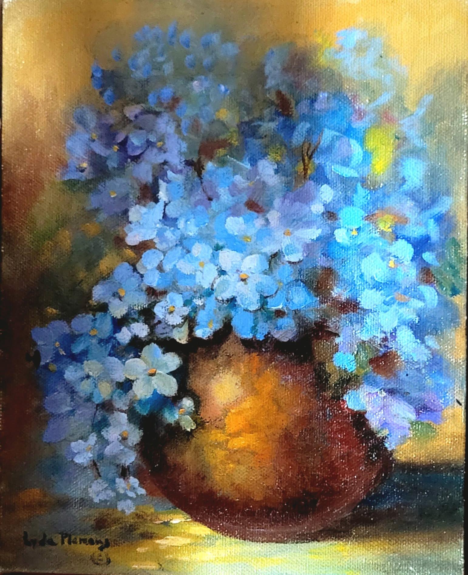 Oil Painting Class Blue Hydrangeas on June 20th