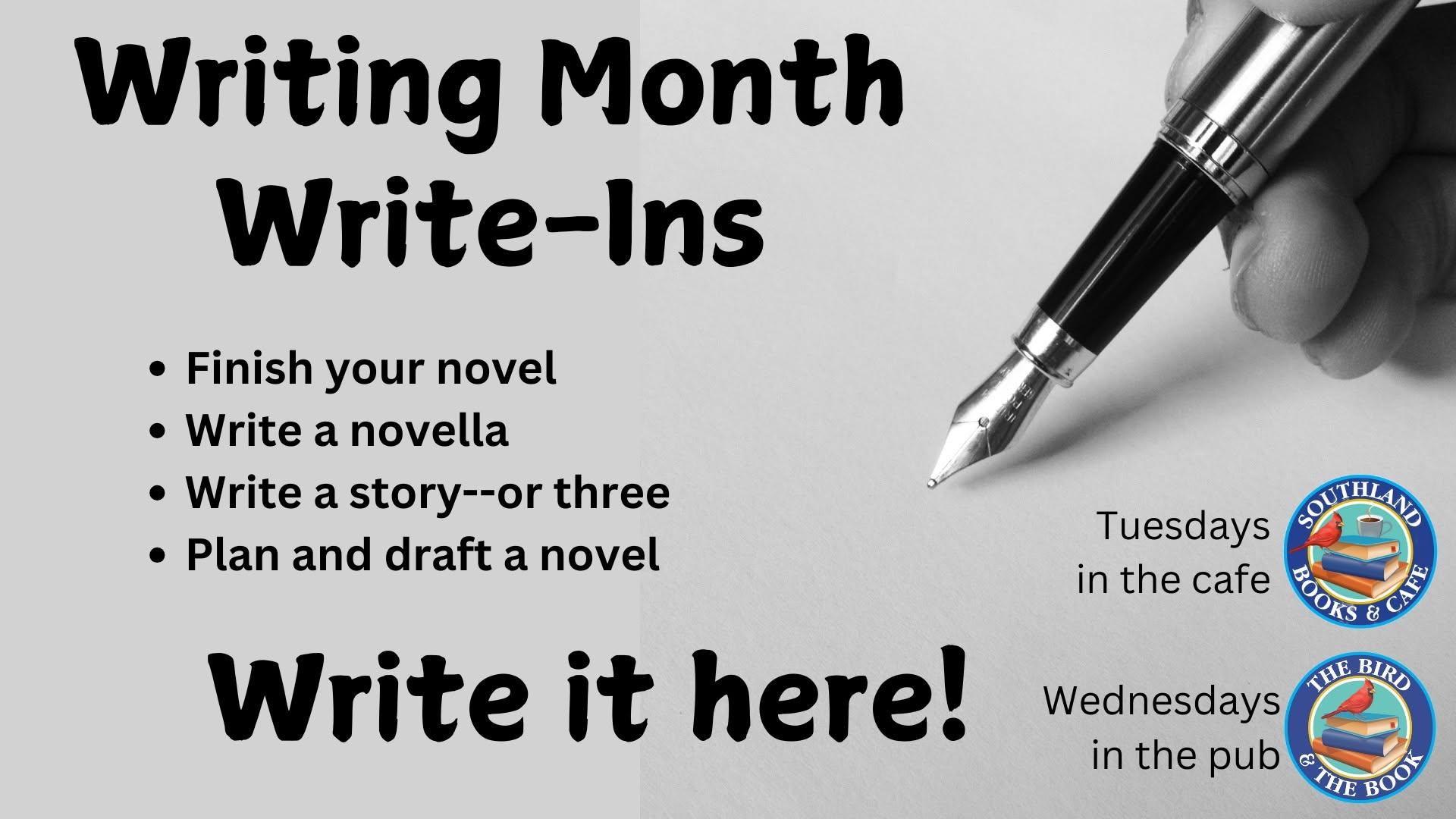 Writing Month Write-Ins