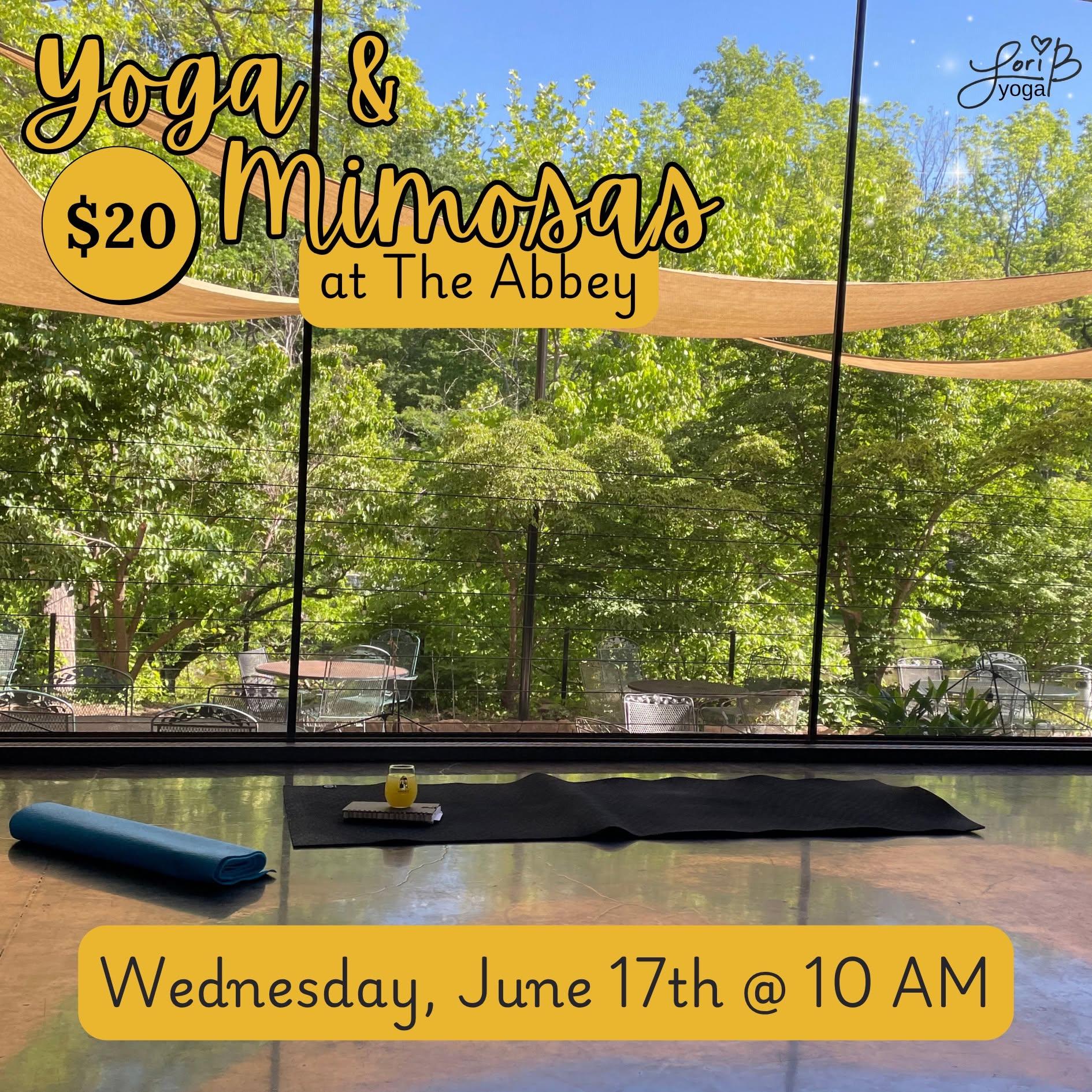 Yoga & Mimosas at the Abbey